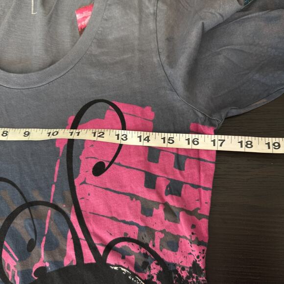 Christian Audigier Crystal Rock Y2K Shirt Women Large Rocker Girl Tee Tunic Top - Picture 11 of 13